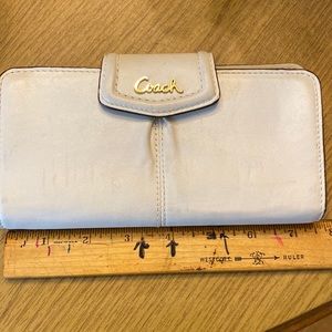 Coach white wallet